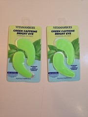 x2 Vitamasques green caffeine bright eye hydrogel eye pads