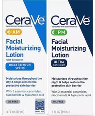 2pack CeraVe AM/PM Facial Moisturizing Lotion Skin Care Ultra Lightweight 3oz