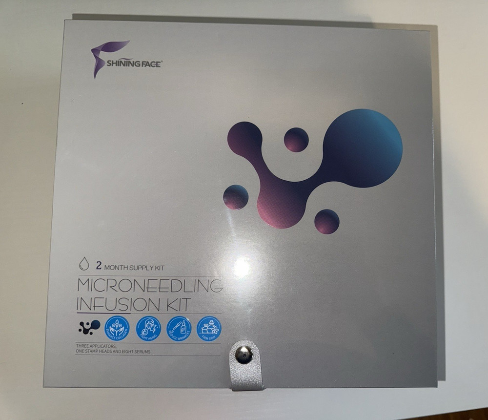 Shining Face Microneedling Infusion Kit 2 Month Supply w/ Serums & Heads