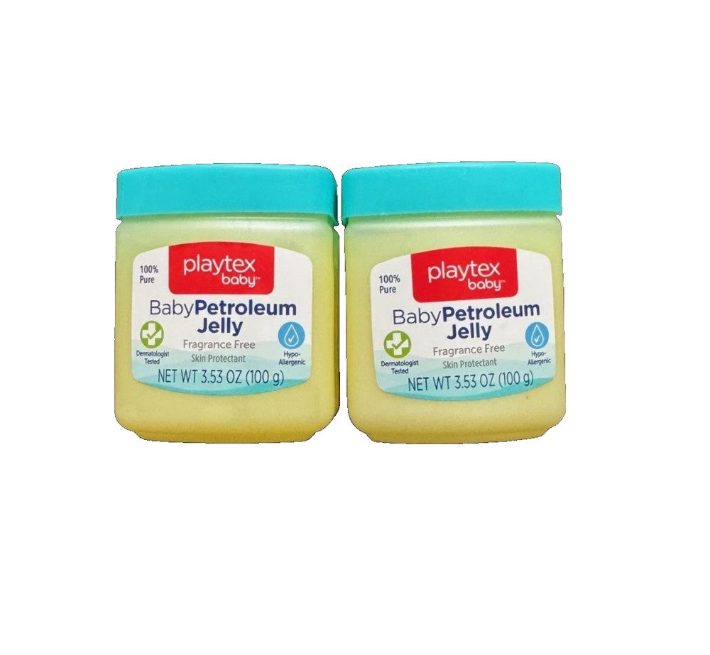 SET OF 2 Playtex Baby 100% Pure Baby Petroleum Jelly Skin Protectant 3.53oz