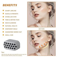 2PCS Jaw Exerciser Jawline Trainer Facial Toner Ball Neck Toning Double Chin