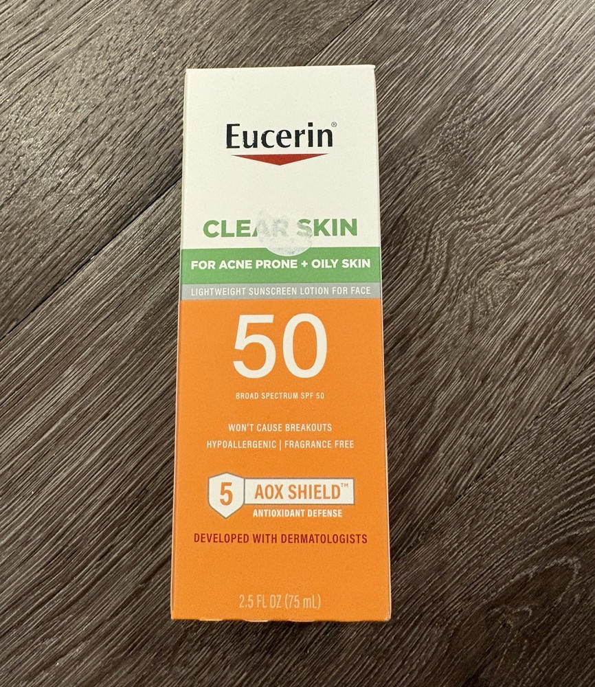 Eucerin Clear Skin Face Sunscreen Lotion SPF 50 Broad Spectrum 2.5 fl oz