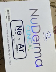 Pure Daily Care NuDerma Clinical Ne+Ar Skin Therapy Wand w 6 Fusion Applicators