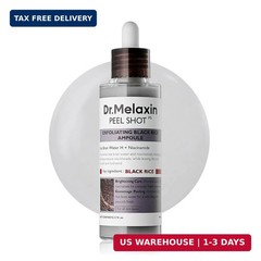 Dr.Melaxin Peel Shot Black Rice Exfoliating Ampoule, Face Exfoliator with AHA BH