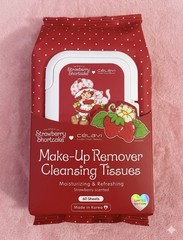 makeup remover cleansing tissues strawberry shortcake celavi 60 sheets limited