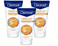 Clearasil Stubborn Acne Control 5in1 Exfoliating Wash, 08/2027, PACK OF 3