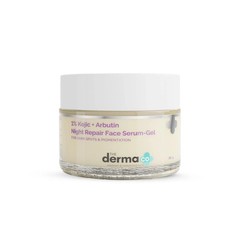 Derma Co 1% Kojic + Arbutin Night Serum Gel for Dark Spots & Pigmentation 50g i7
