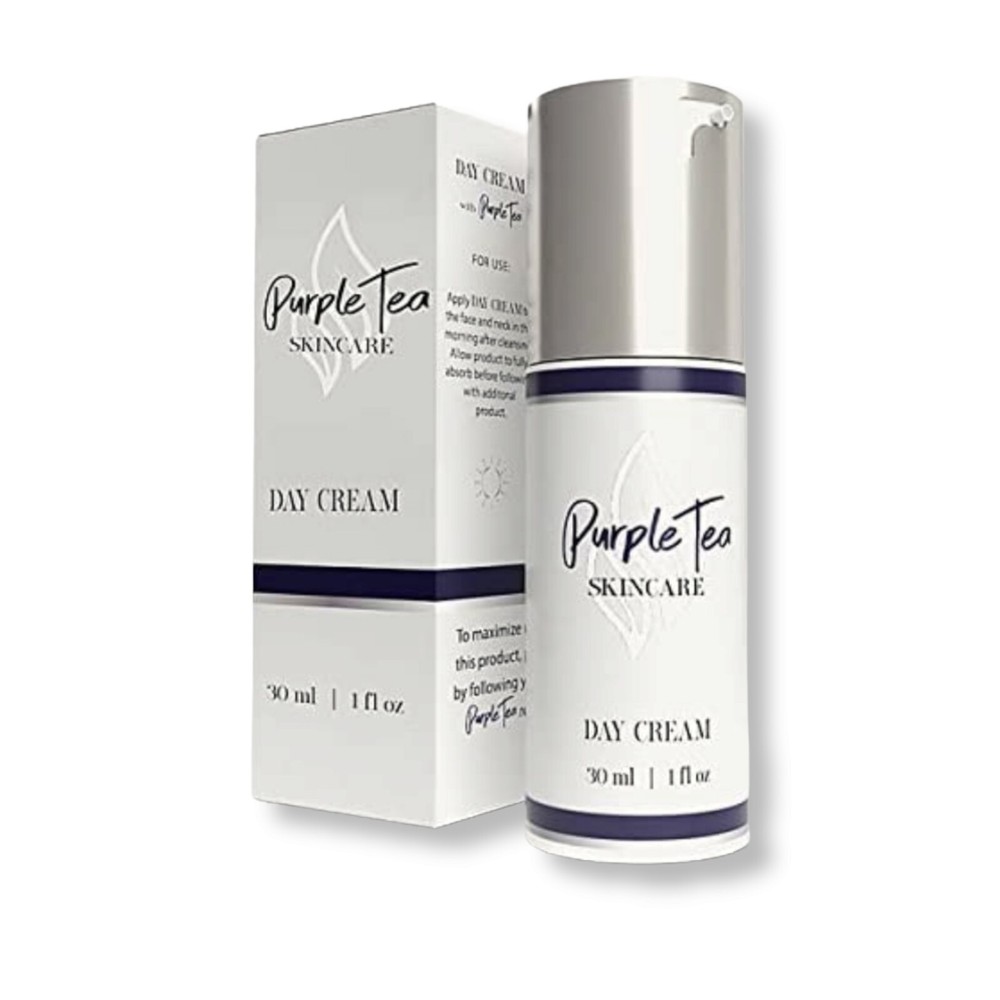 Purple Tea Skincare Face & Neck Moisturizer DAY CREAM 1oz New/Sealed !!
