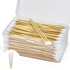 500PCS 6&Prime; Long Cotton Swabs in Storage Box – Strong Cotton Swabs with Wooden Sti