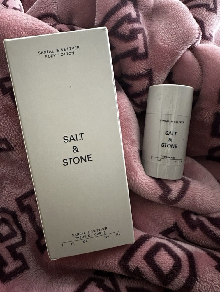 Salt & Stone Body Lotion Santal & Vetiver New(7 fl oz) And Deodorant 1oz