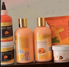 Byeblian Skin Care Set Organic Turmeric Papaya Body Face Cream Juice