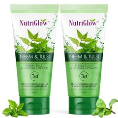 Nutriglow Neem & Tulsi Face Wash For P-imple Care Solution 65ml (Pack of 2)-