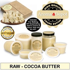 12 oz. Cocoa Butter DEODORIZED 100% Natural Pressed FOOD-GRADE Theobroma cacao