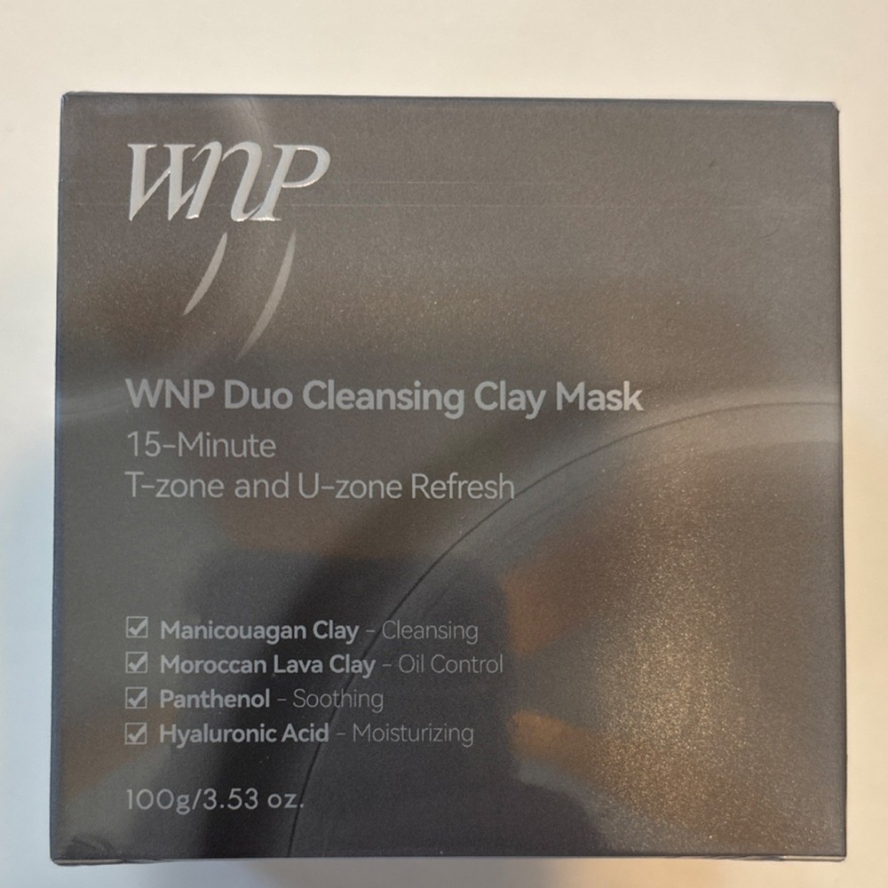 WNP Duo Cleansing Clay Mask 100g 3.53 oz Manicouagan Moroccan Lava Oil Control