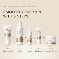 LAIKOU Korean Skin Care, care set, Care Kit Snail and Ginseng 5pcs