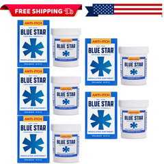 5pk Blue Star Anti-Itch Medicated Ointment, Hydrocortisone and Steroid-Free, 2oz