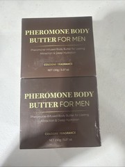 Pheromone Body Butter For Men | Cologned Skin Cream with Shea Butter!! 2-pack