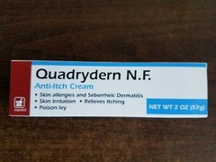 QUADRYDERN N.F.ANTI ITCH CREAM 2 OZ SKIN ALLERGIES SEBORHEIC DERMATITIS 01/2026