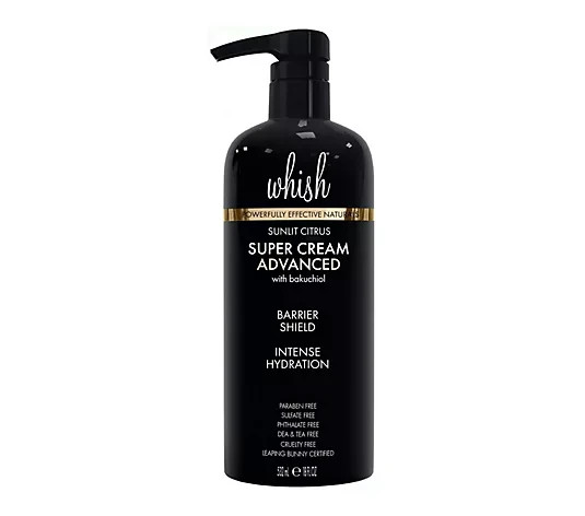 Whish 18oz Face &Body Super Cream w/Bakuchiol-Sunlit Citrus-A712881 Unsealed
