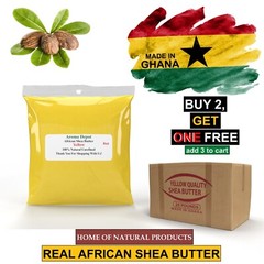 Organic 8 oz. African Raw Shea Butter Yellow BAG Unrefined Pure Natural Dry Skin
