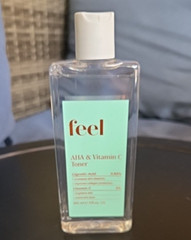 NEW Feel Beauty AHA & Vitamin C & Glycolic Acid Toner Full Size 5oz