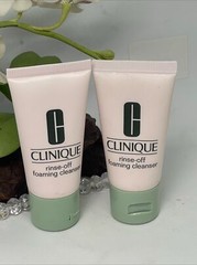 2x Clinique Rinse-Off Foaming Cleanser – 1 oz – 2 oz Total – New