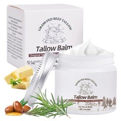 Grass Fed Beef Tallow Balm Face Body Moisturizer Cream Dry Skin 2oz Natural