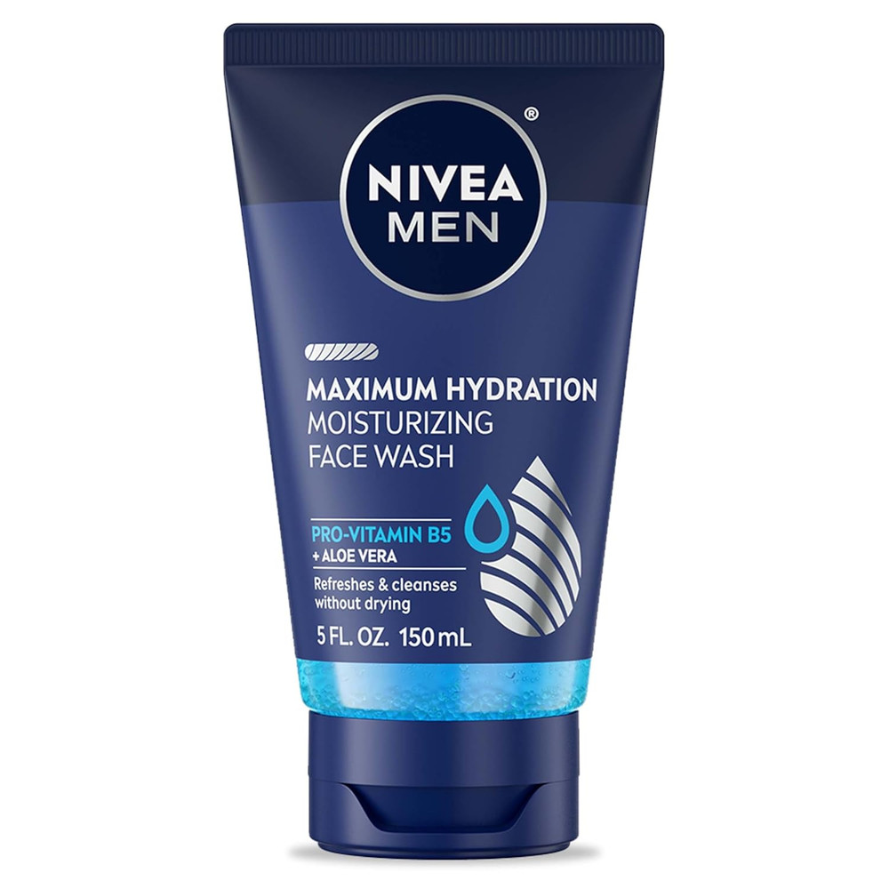 NIVEA MEN Maximum Hydration Face Wash, Face Wash with Provitamin B5 and Aloe Ver
