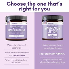 Magnesium Lotion with Arnica for Legs Feet Muscles Night Body Lotion 5oz