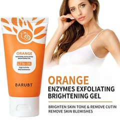 Orange Enzymes Exfoliating Gel, Organic Face and Body Exfoliating Scrub Gel,
