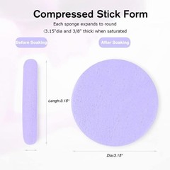Compress Face Wash Puff Storage Box Facial Cleansing Sponge Round