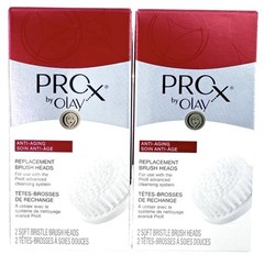 Olay ProX Replacement Brush Heads 4 Count 2 Pack Facial Cleansing System New OS