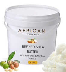 4 LB REFINED SHEA BUTTER ULTRA WHITE MOISTURIZER FOR DRY SKIN, ECZEMA