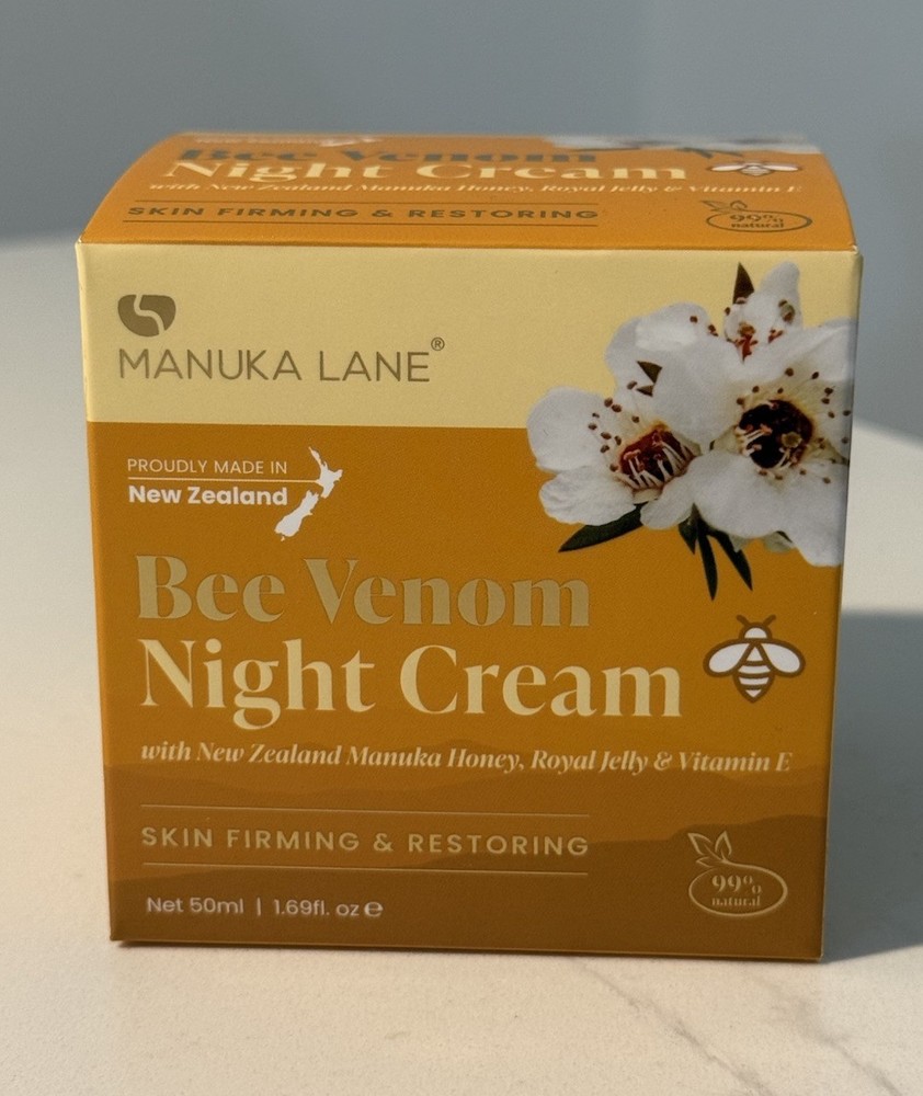 Manuka Lane Bee Venom Night Cream 50ml New Zealand Manuka Honey Anti Aging NEW