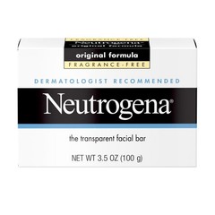 Neutrogena Original Gentle Facial Cleansing Bar, Fragrance-Free Daily Face Soap,