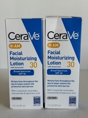 (2 PACK) CeraVe AM Facial Moisturizing Lotion 3 oz Each NEW IN BOX Expire:09/27