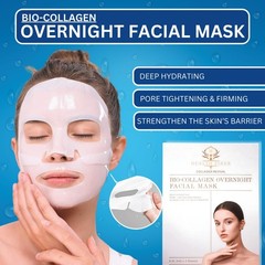 Bio-Collagen Real Deep Mask, Hydrating Overnight Hydrogel Korean Skincare 4pk
