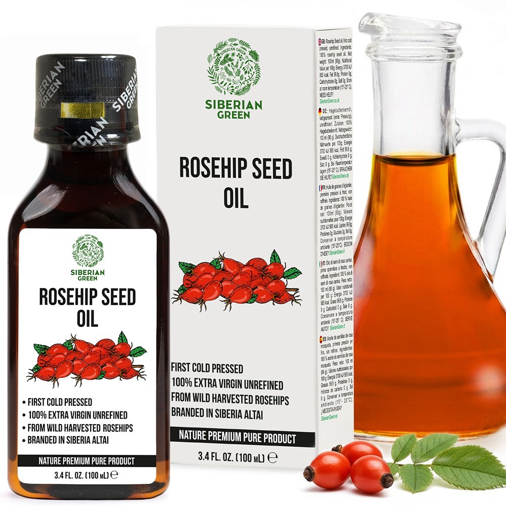 100% Pure Cold Pressed Rosehip Seed Oil Extra Virgin Face Hair Body Food Grade 1