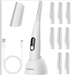 Skinharbor Sonic Dermaplane Razor Facial Hair Remover 8 Blades USB 3-Speed Green