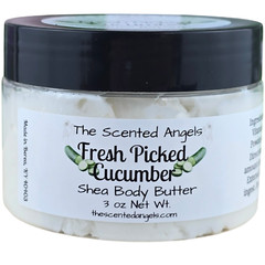 TSA Handmade Whipped Shea Body Butter – Fresh Picked Cucumber – Choose Your Size