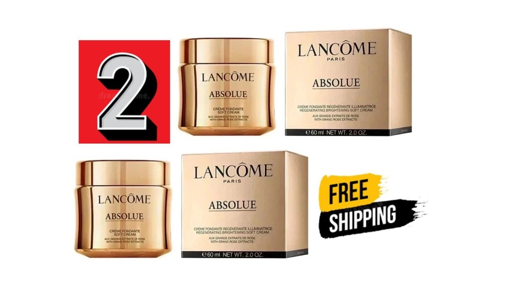 2x Lancôme Absolue Crème Fondante Soft Cream – 2.0 oz / 60 ml –New in box