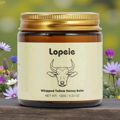 Lopeie Natural Whipped Tallow Honey Balm Night Skincare Moisturizing All Ages`
