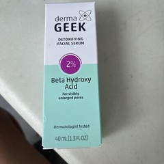 Derma Geek Detoxifying Facial Serum – 2% Beta Hydroxy Acid – 1.3 Oz.
