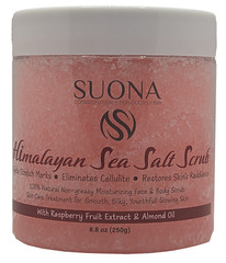 Himalayan Salt Scrub – Non-greasy – Sweet Almond Oil, Raspberry Extract