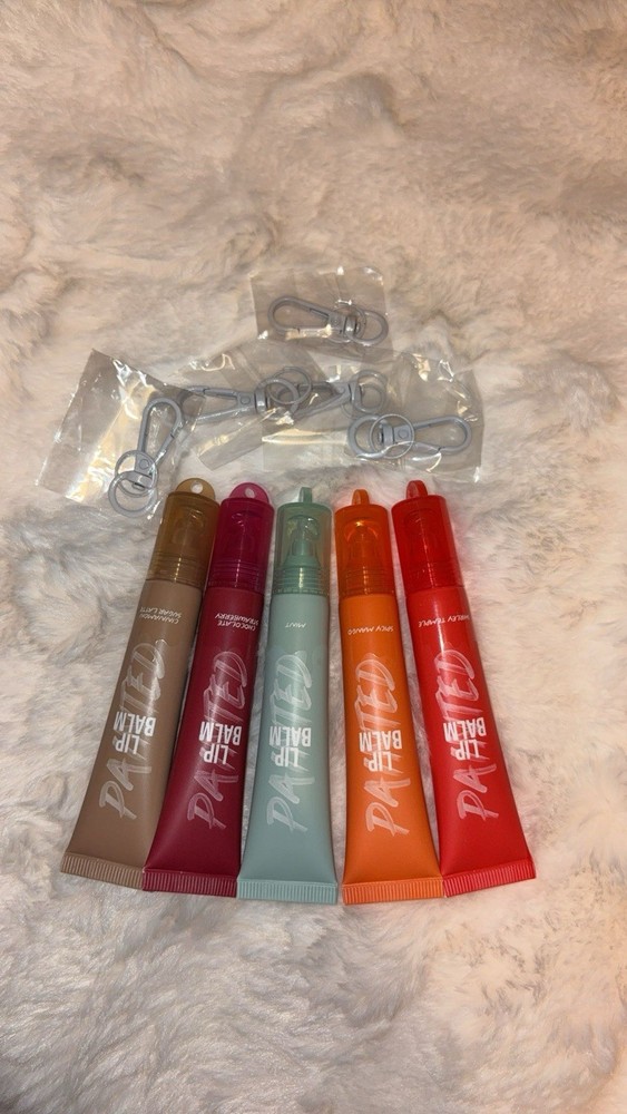 Painted Lip Balm Set Multicolor Assorted Scents Cinnamon Mint Chocolate
