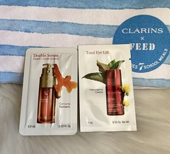 Clarins 6pcs Skin Care Set*Comfort Scrub*Beauty Flash Balm*Day Cream*Lip Oil