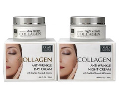 Dead Sea Collection Collagen Day & Night Cream Set |Anti-Wrinkle Moisturizer