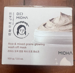 MIDHA Rice & Mixed Grains Wash-Off Mask Vegan Hydrating Nourishing Face 3.5 oz