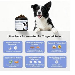Pawfect Vita Anti-itch Dog AllergyChews – Itch 180 Count Colostrum, Wild Salmon