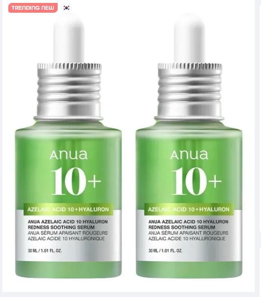[Anua] Azelaic Acid 10 Hyaluron Redness Soothing Serum 30ml set x2.NEW FREE SHIP